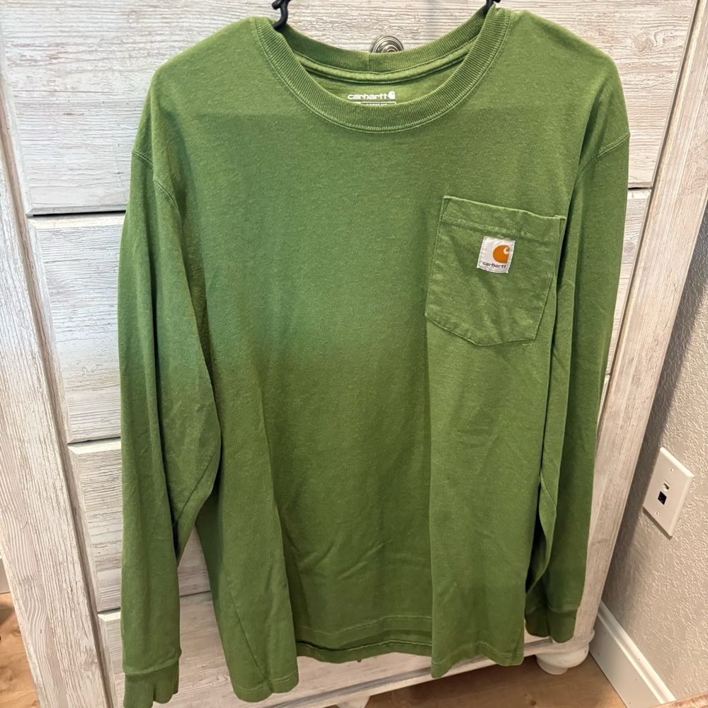 Carhartt Olive Green Loose Fit Long Sleeve Tee